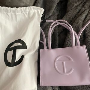 Small Lavender Telfar Shopping Bag